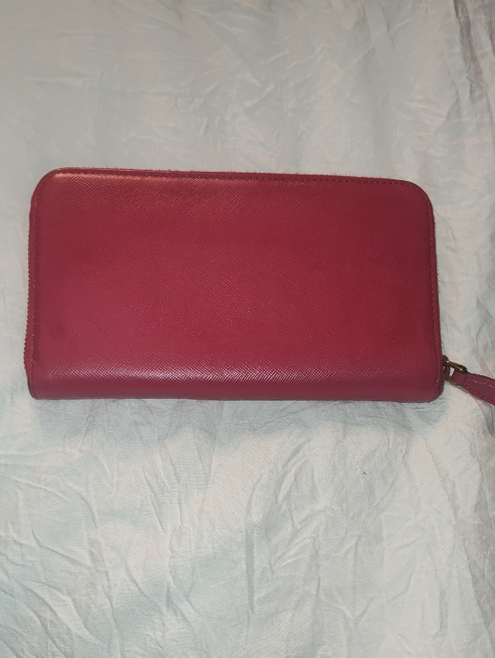 Authentic Prada Pink Saffiano Leather Bow Zip-Around Wallet  Retail $1300 - Picture 2 of 16